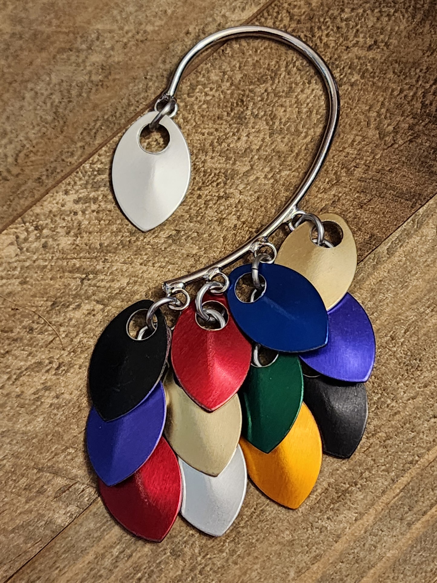 Left Multi-Scale Ear Cuff in Random Colors