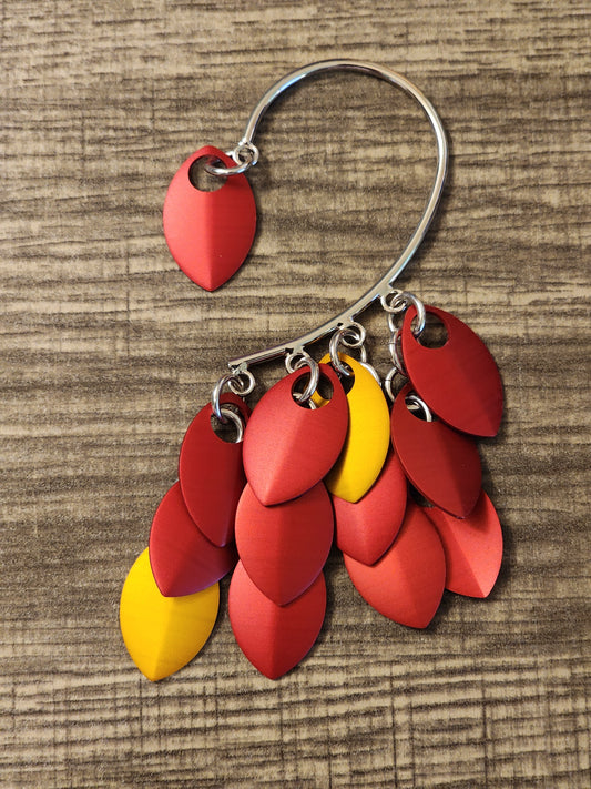 Left Sky Regiment Ear Cuff – Guardian Collection (Red and Orange)