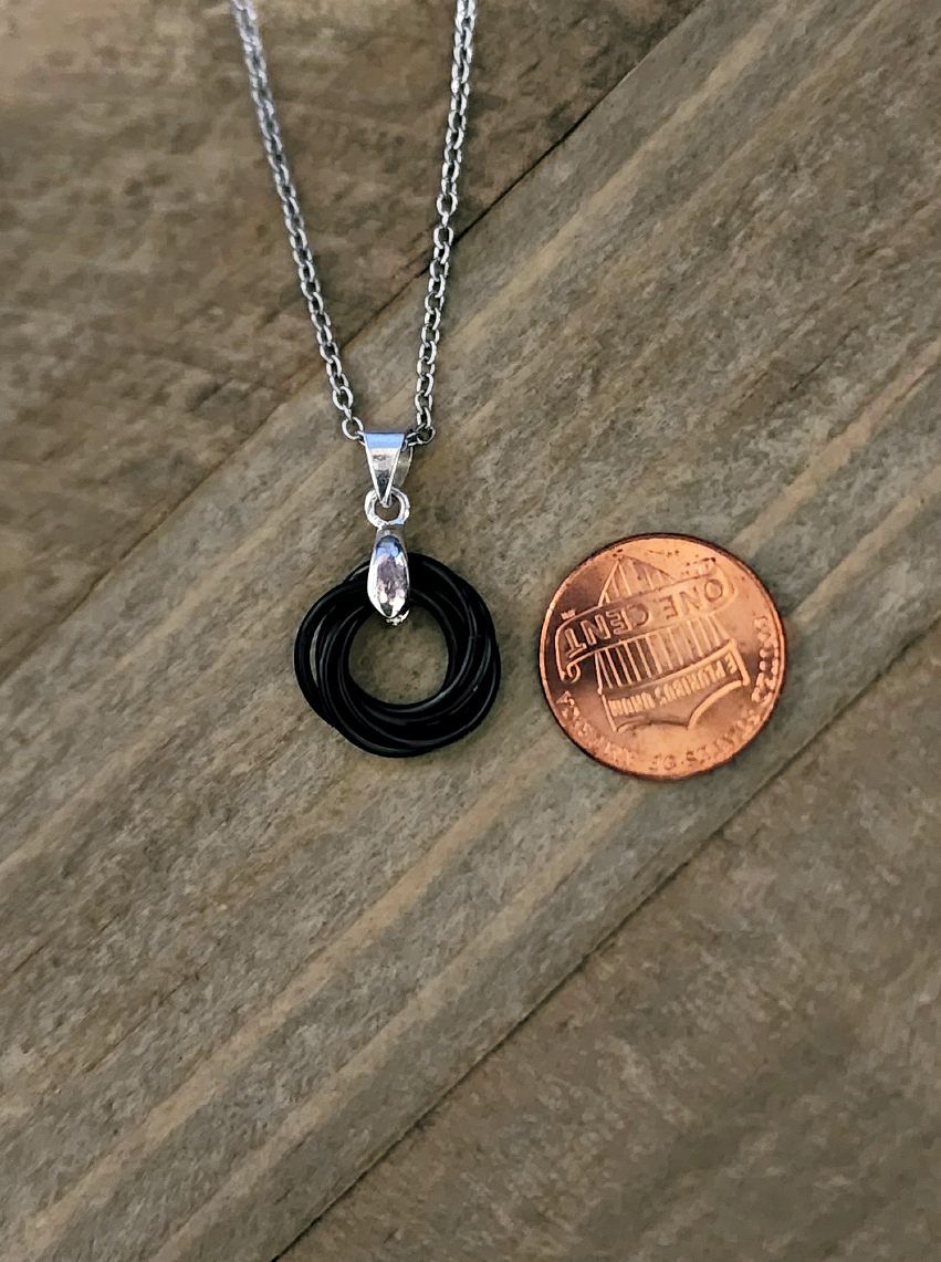 Onyx (Black) Love Knot Pendant
