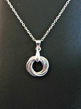 Load image into Gallery viewer, Bright Aluminum (Bright Silver) Love Knot Pendant
