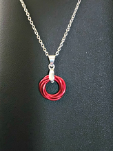 Load image into Gallery viewer, Candy Apple (Bright Red) Love Knot Pendant
