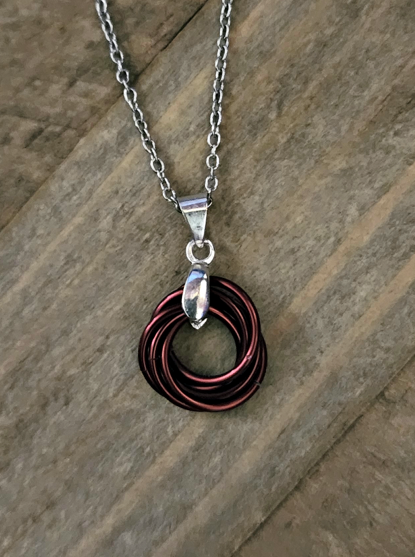 Henna (Brown) Love Knot Pendant