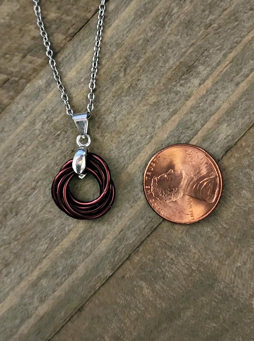 Henna (Brown) Love Knot Pendant