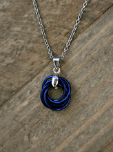 Load image into Gallery viewer, Cobalt (Dark Blue) Love Knot Pendant
