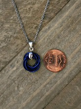 Load image into Gallery viewer, Cobalt (Dark Blue) Love Knot Pendant
