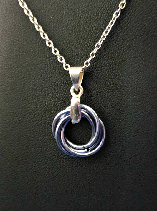 Gunmetal (Gray) Love Knot Pendant