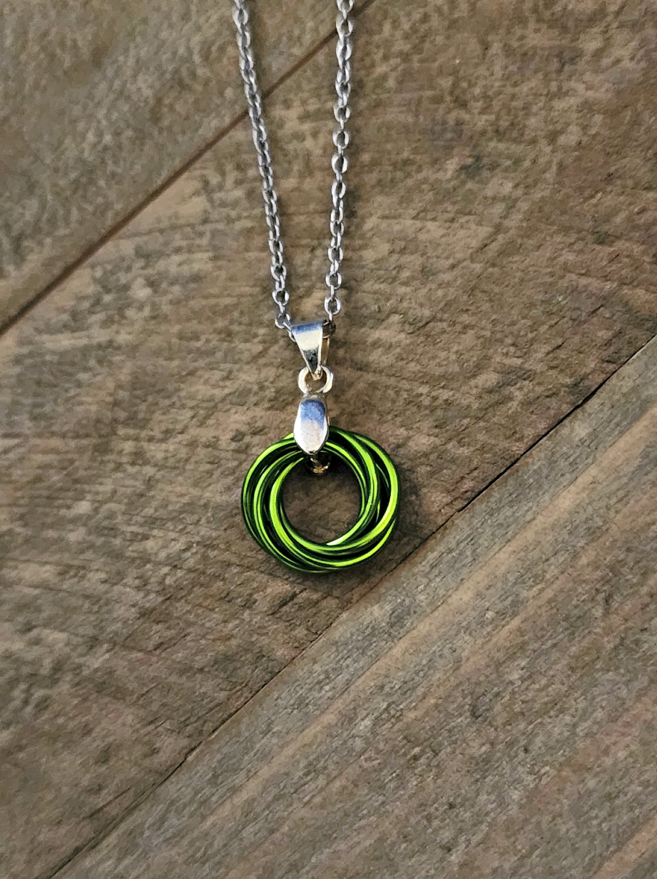 Sour Apple (Light Green) Love Knot Pendant