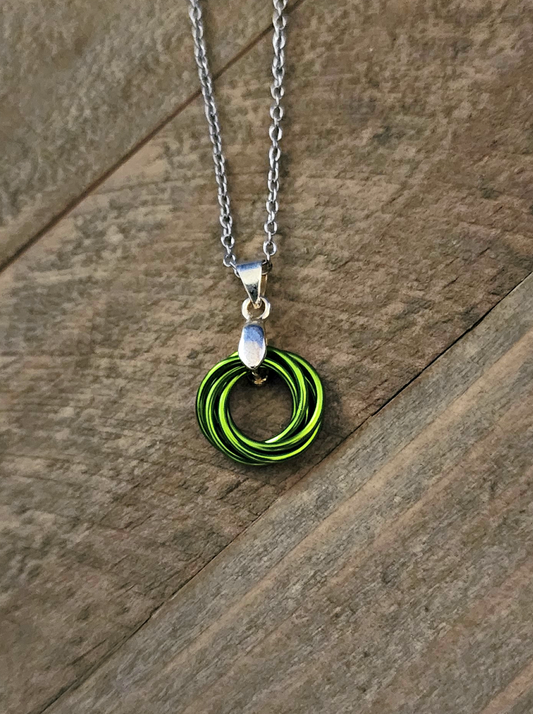 Sour Apple (Light Green) Love Knot Pendant