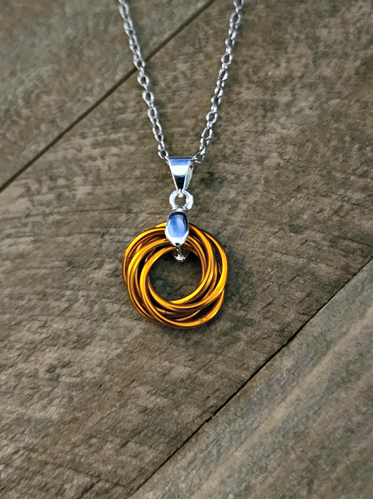 Marmalade (Light Orange) Love Knot Pendant