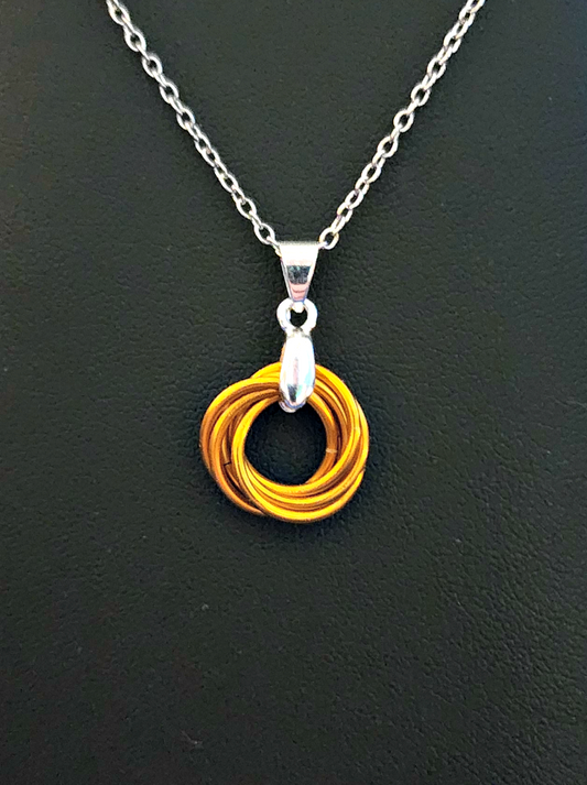 Marmalade (Light Orange) Love Knot Pendant