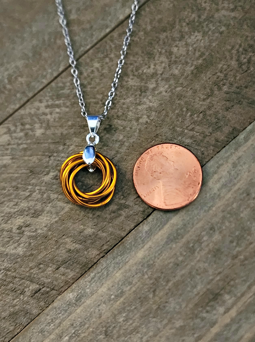 Marmalade (Light Orange) Love Knot Pendant