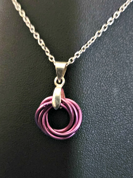 Mauve (Light Pink) Love Knot Pendant