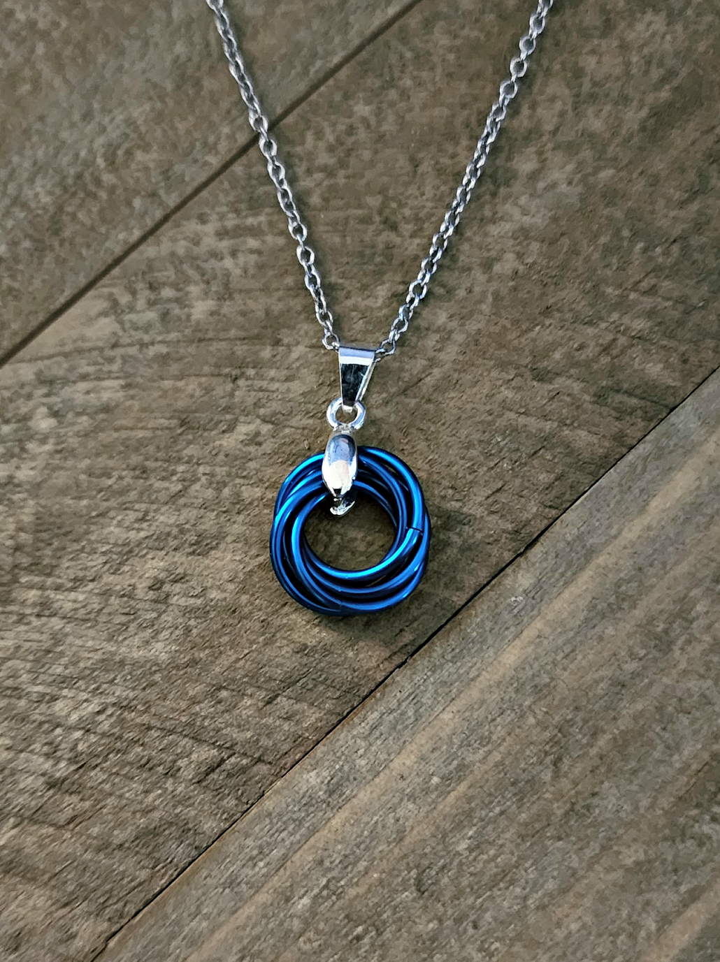 Lapis (Medium Blue) Love Knot Pendant