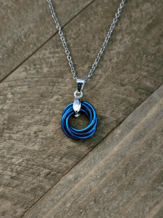 Lapis (Medium Blue) Love Knot Pendant