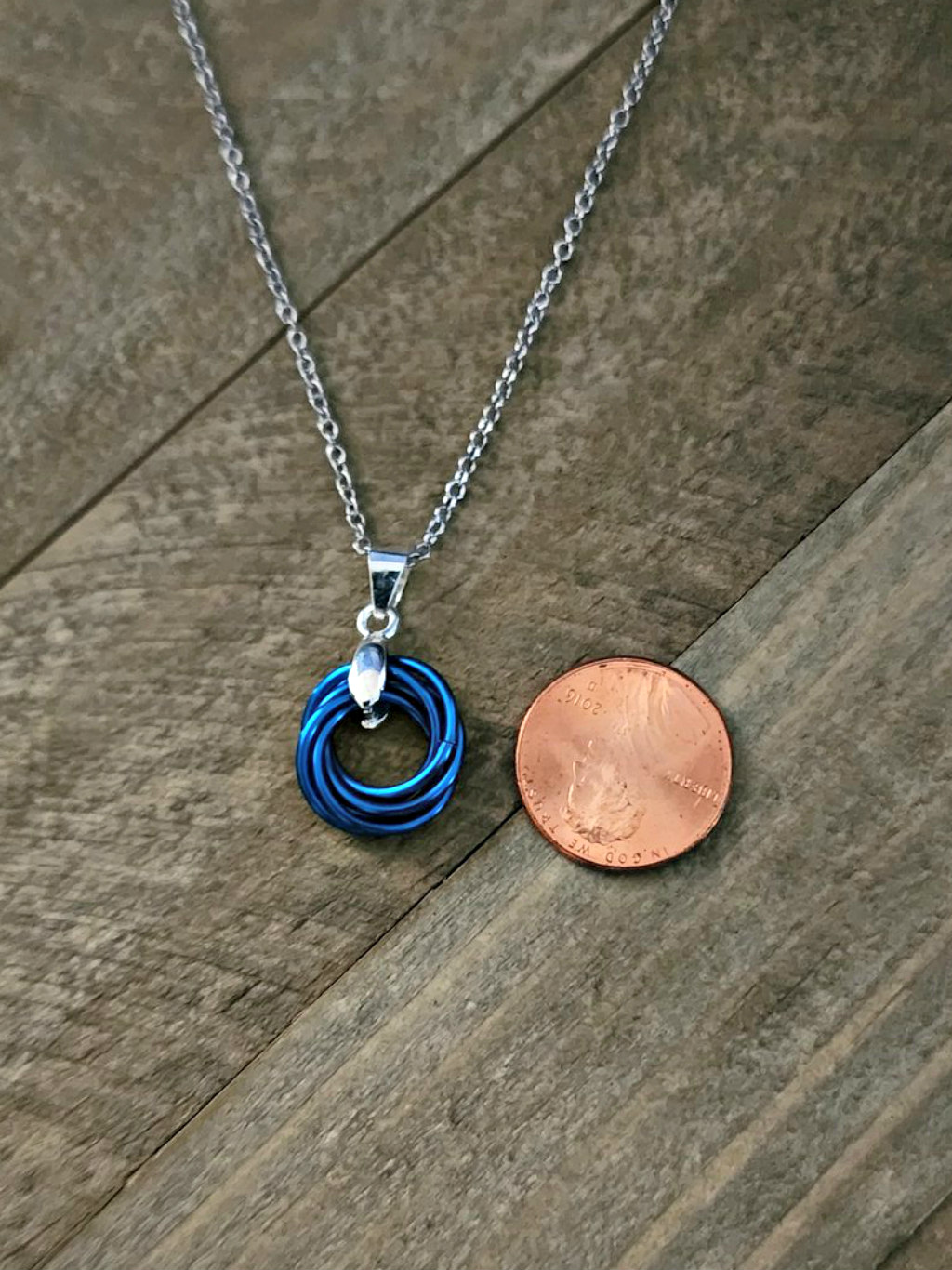Lapis (Medium Blue) Love Knot Pendant