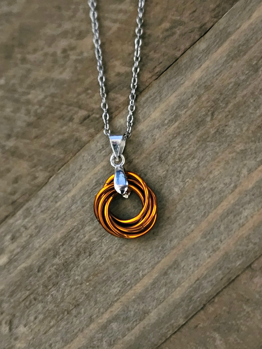 Pumpkin (Orange) Love Knot Pendant