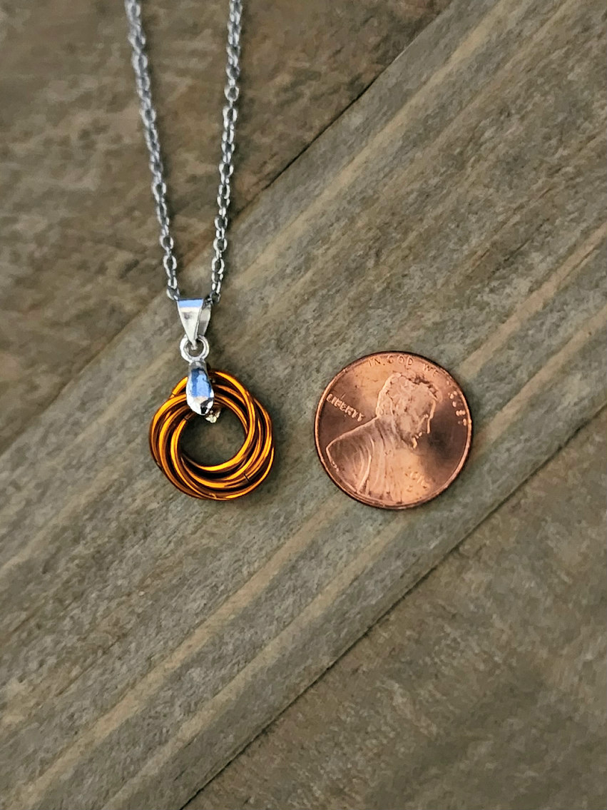 Pumpkin (Orange) Love Knot Pendant