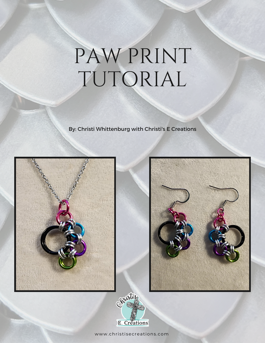 Paw Print Pendant Digital Dowload PDF Tutorial