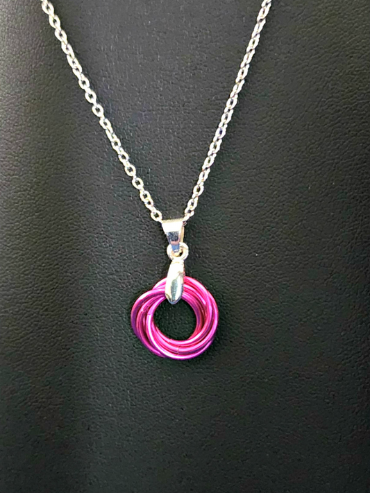 Bubblegum (Bright Pink) Love Knot Pendant