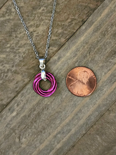Load image into Gallery viewer, Bubblegum (Bright Pink) Love Knot Pendant

