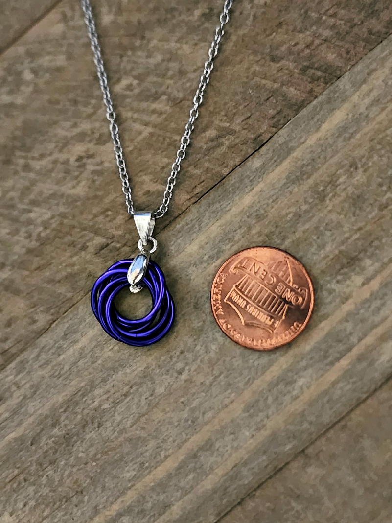 Lilac (Purple) Love Knot Pendant