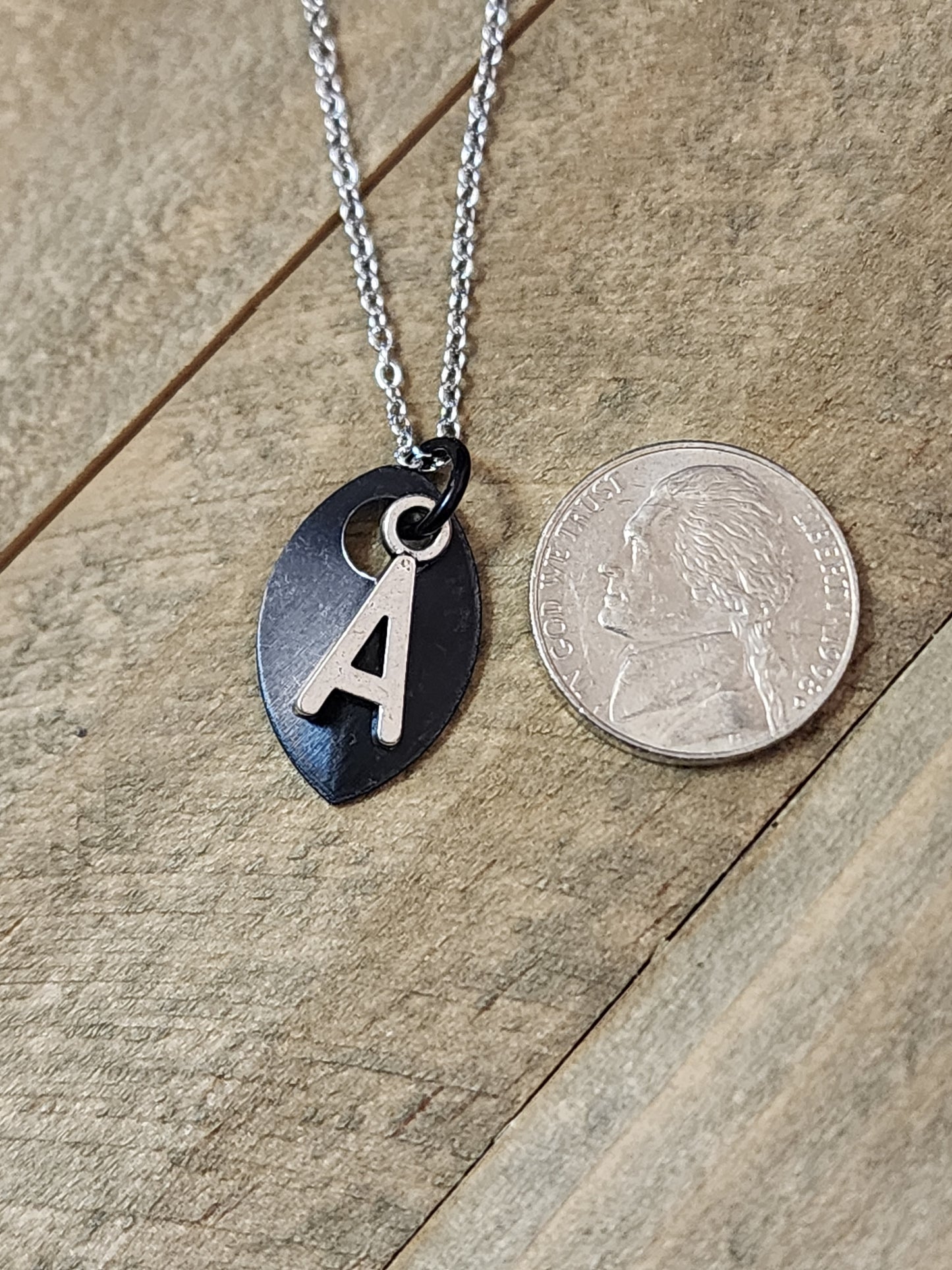 Scalemaille Letter A Initial Necklace