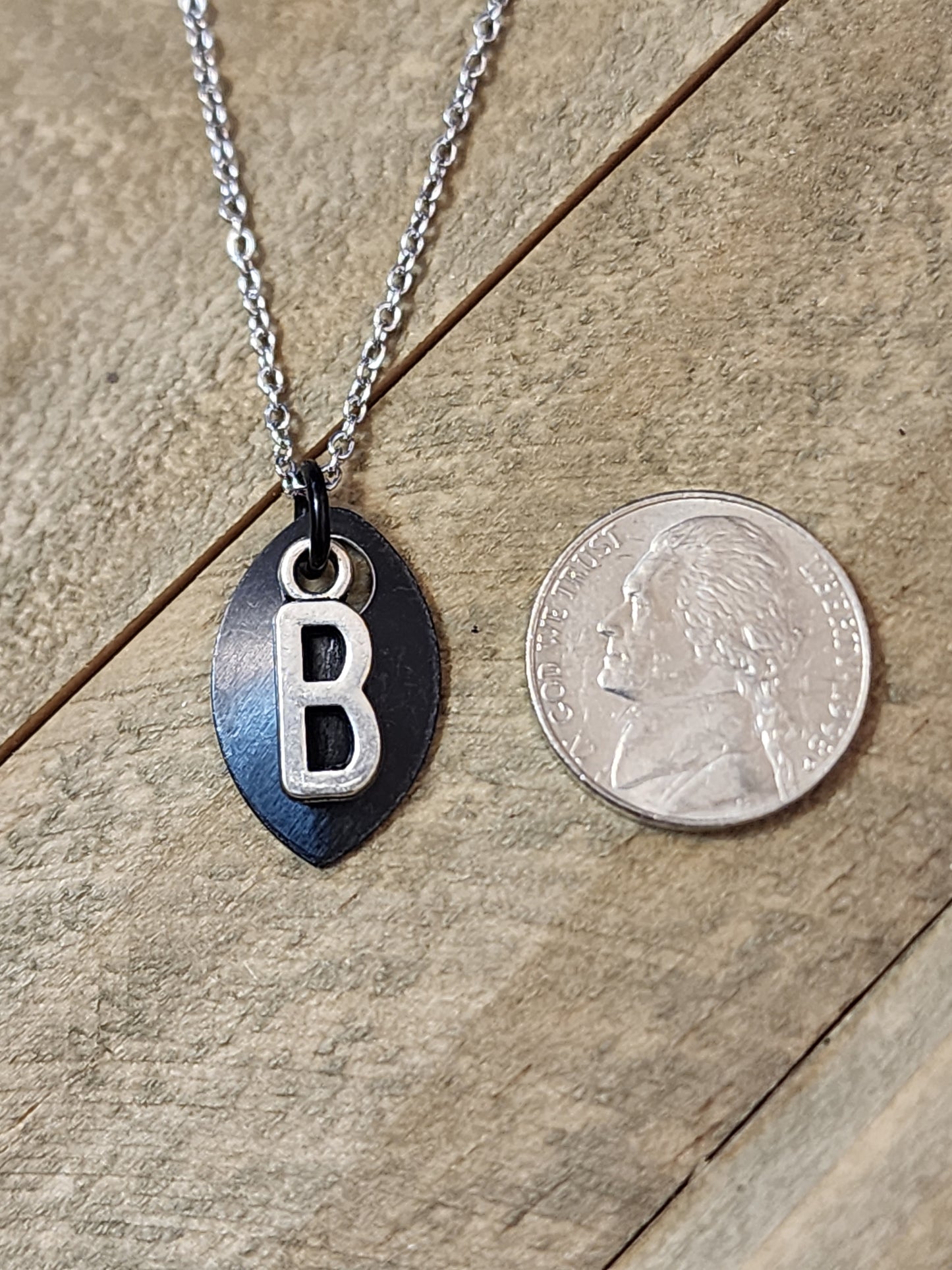Scalemaille Letter B Initial Necklace