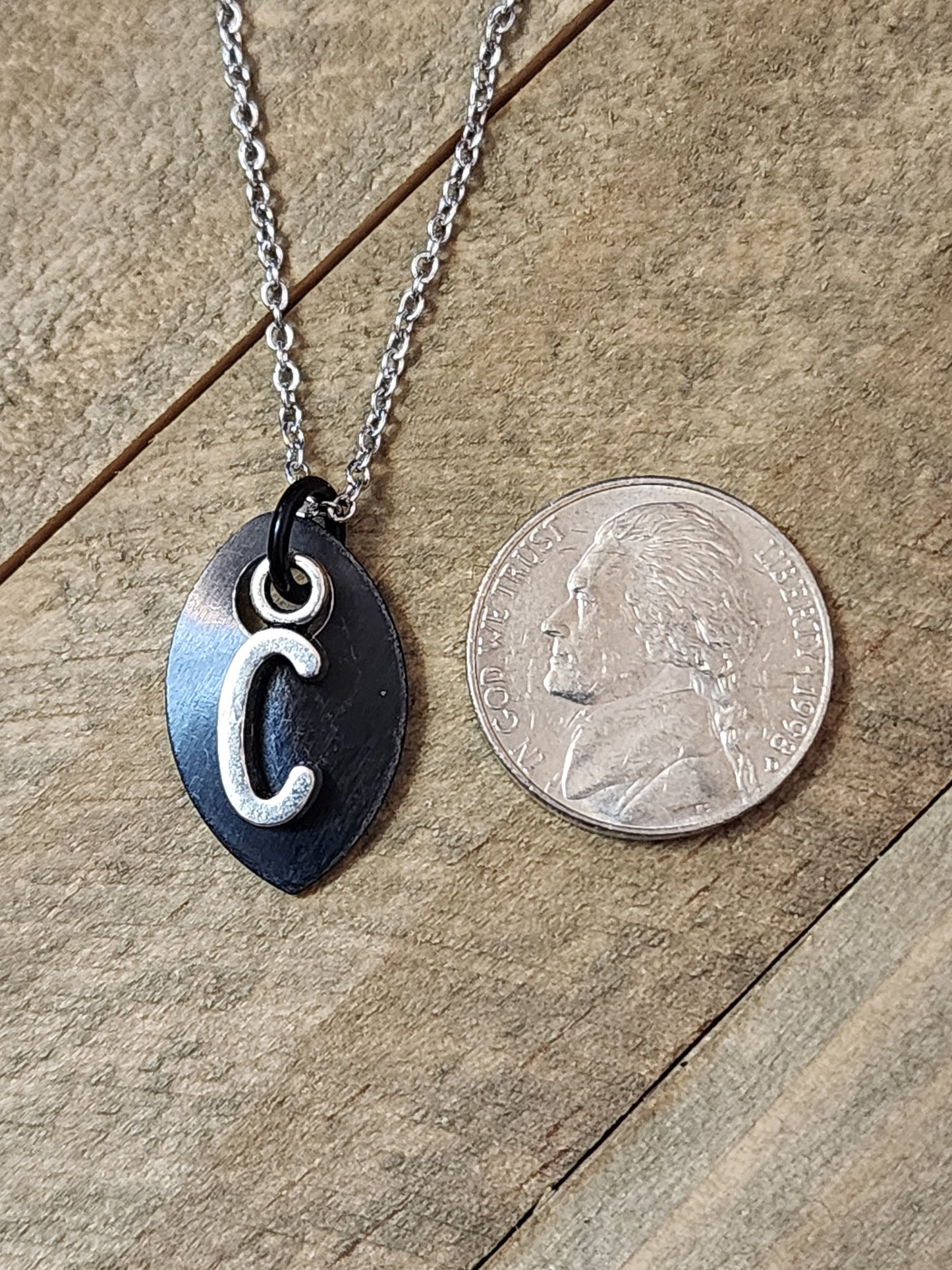 Scalemaille Letter C Initial Necklace