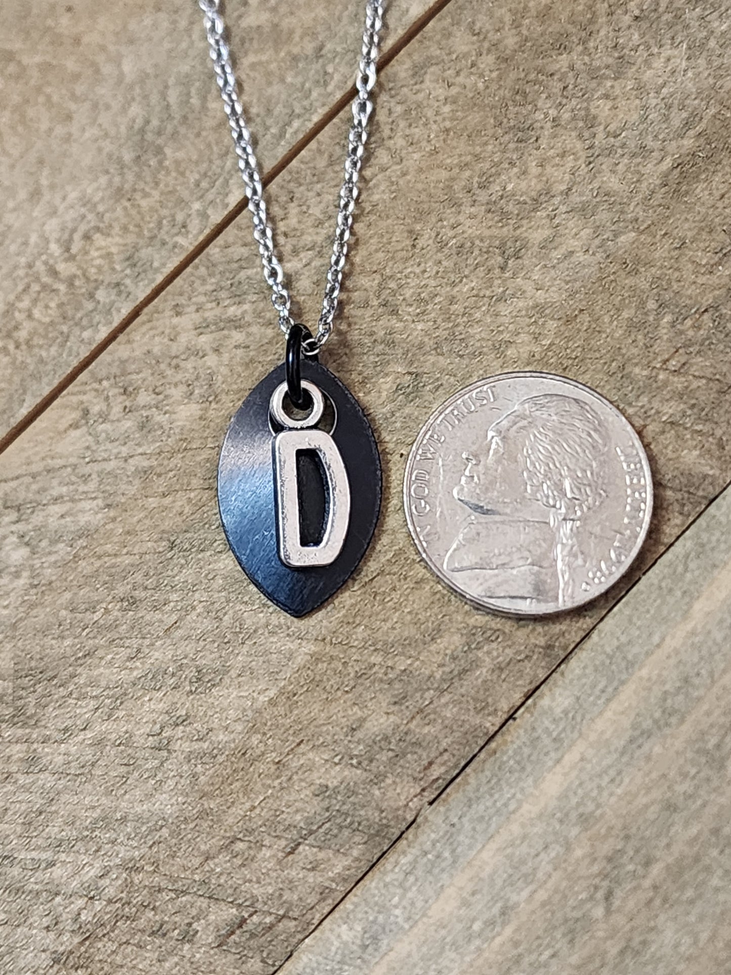 Scalemaille Letter D Initial Necklace