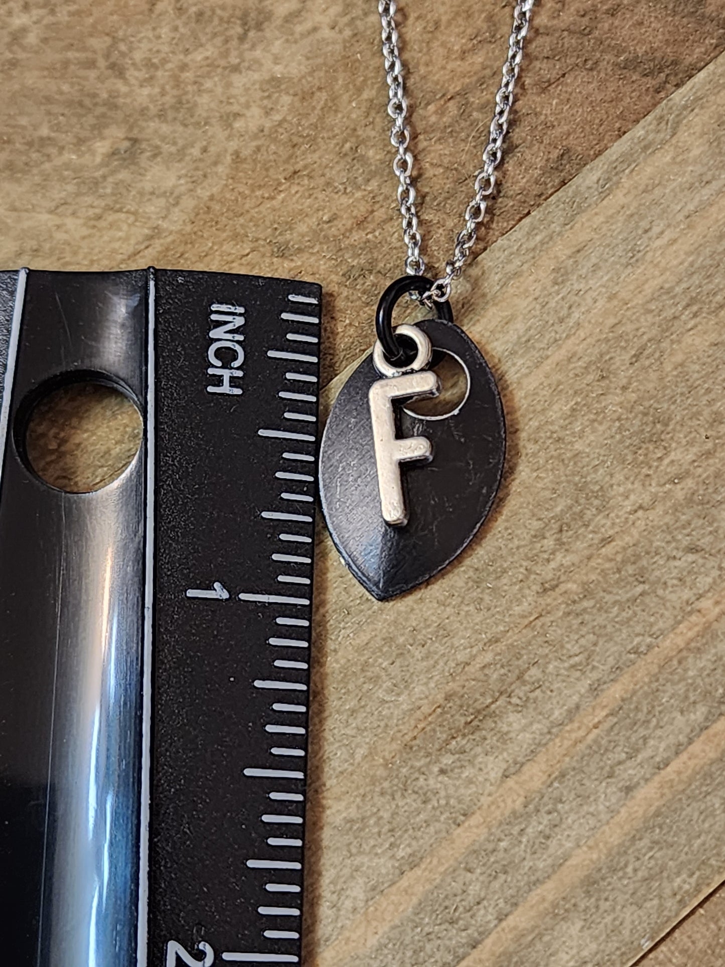 Scalemaille Letter F Initial Necklace