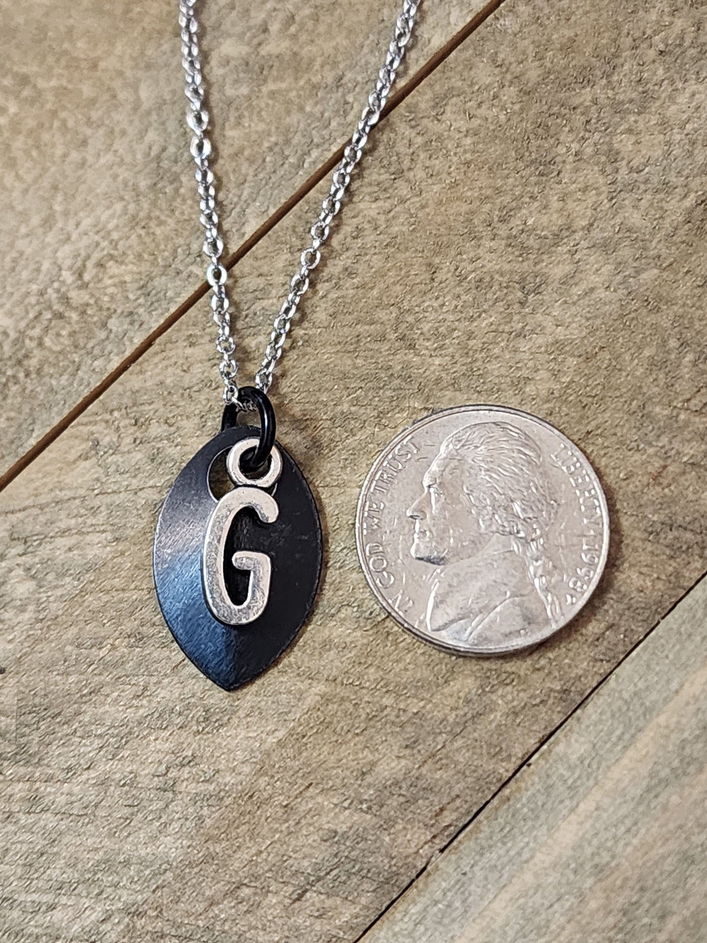 Scalemaille Letter G Initial Necklace