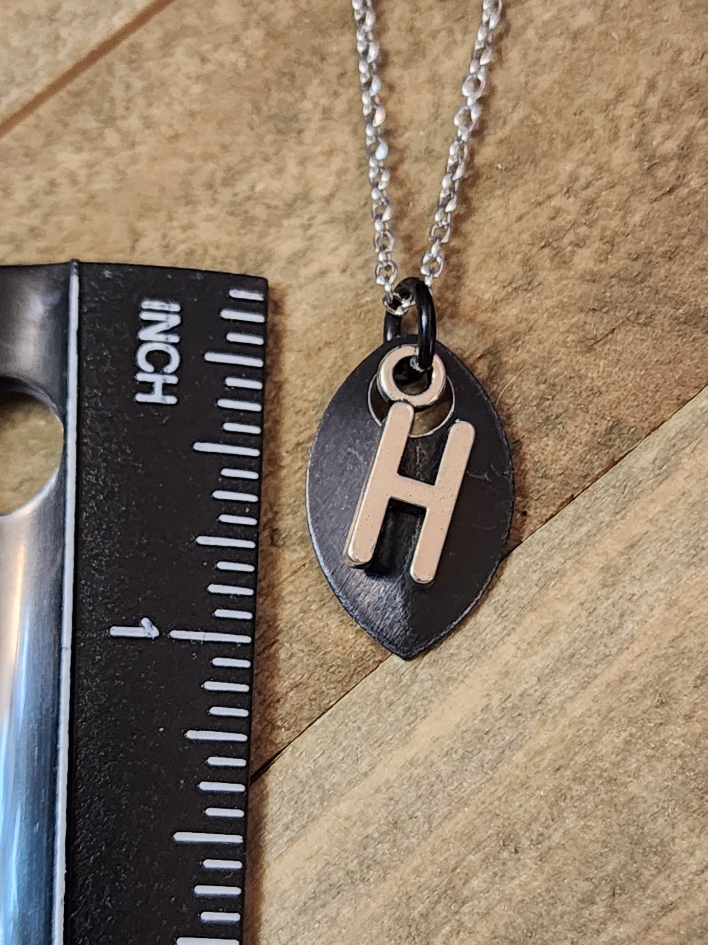 Scalemaille Letter H Initial Necklace