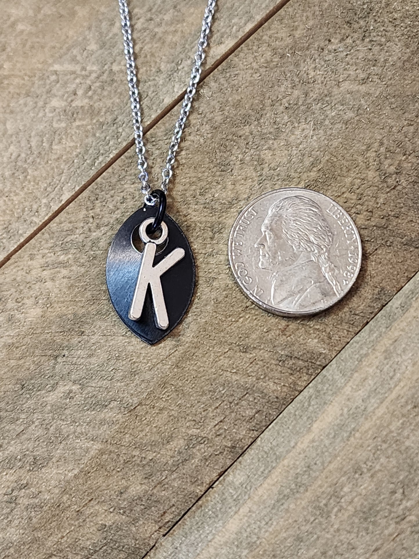 Scalemaille Letter K Initial Necklace