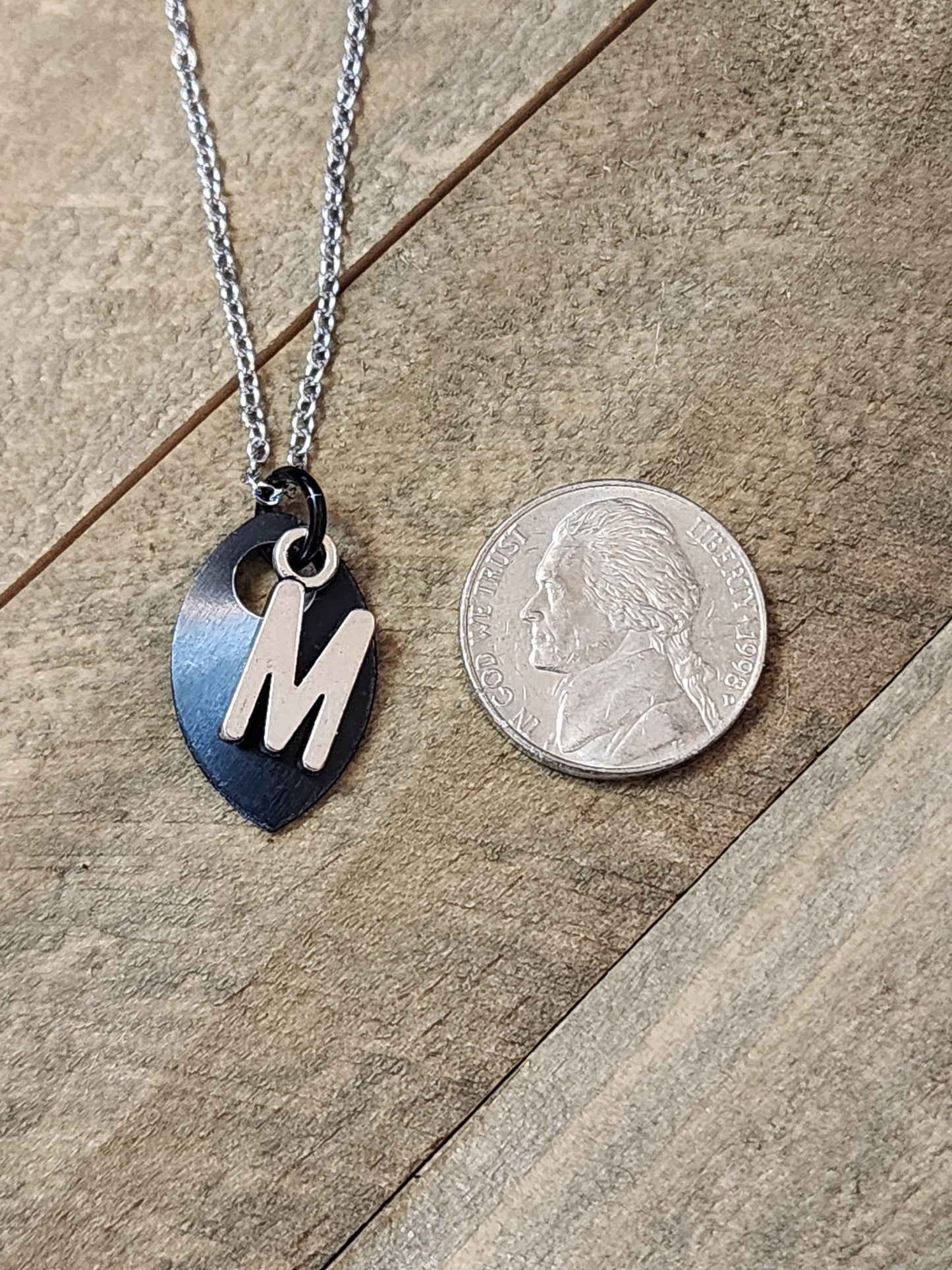 Scalemaille Letter M Initial Necklace