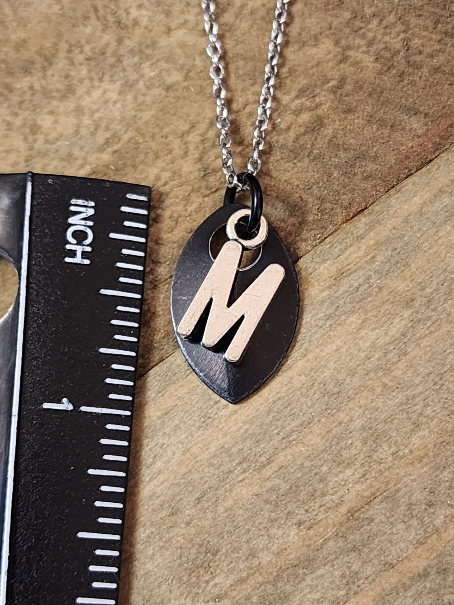 Scalemaille Letter M Initial Necklace