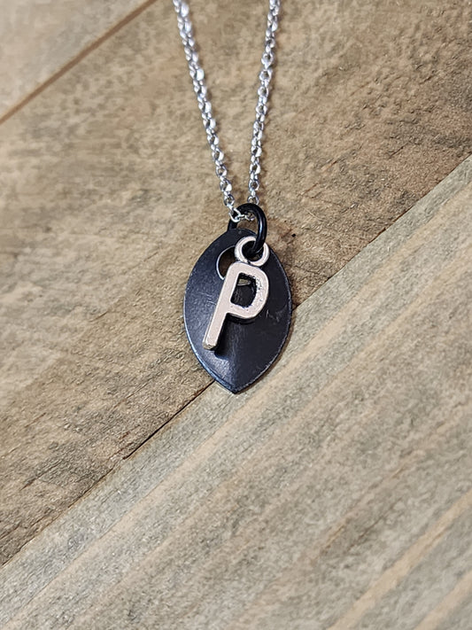 Scalemaille Letter P Initial Necklace