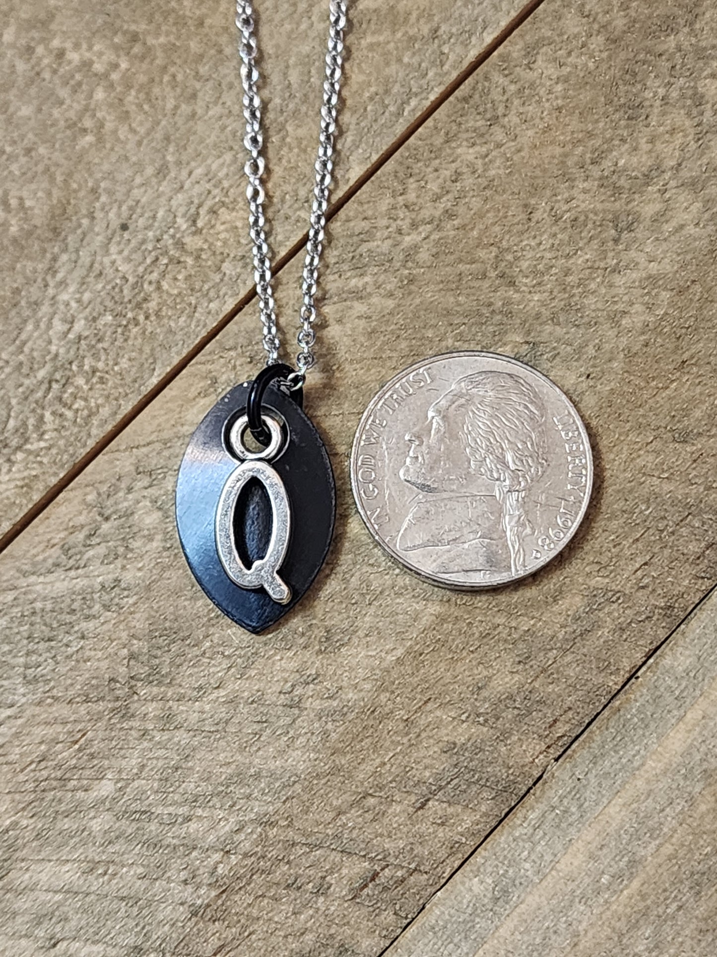 Scalemaille Letter Q Initial Necklace