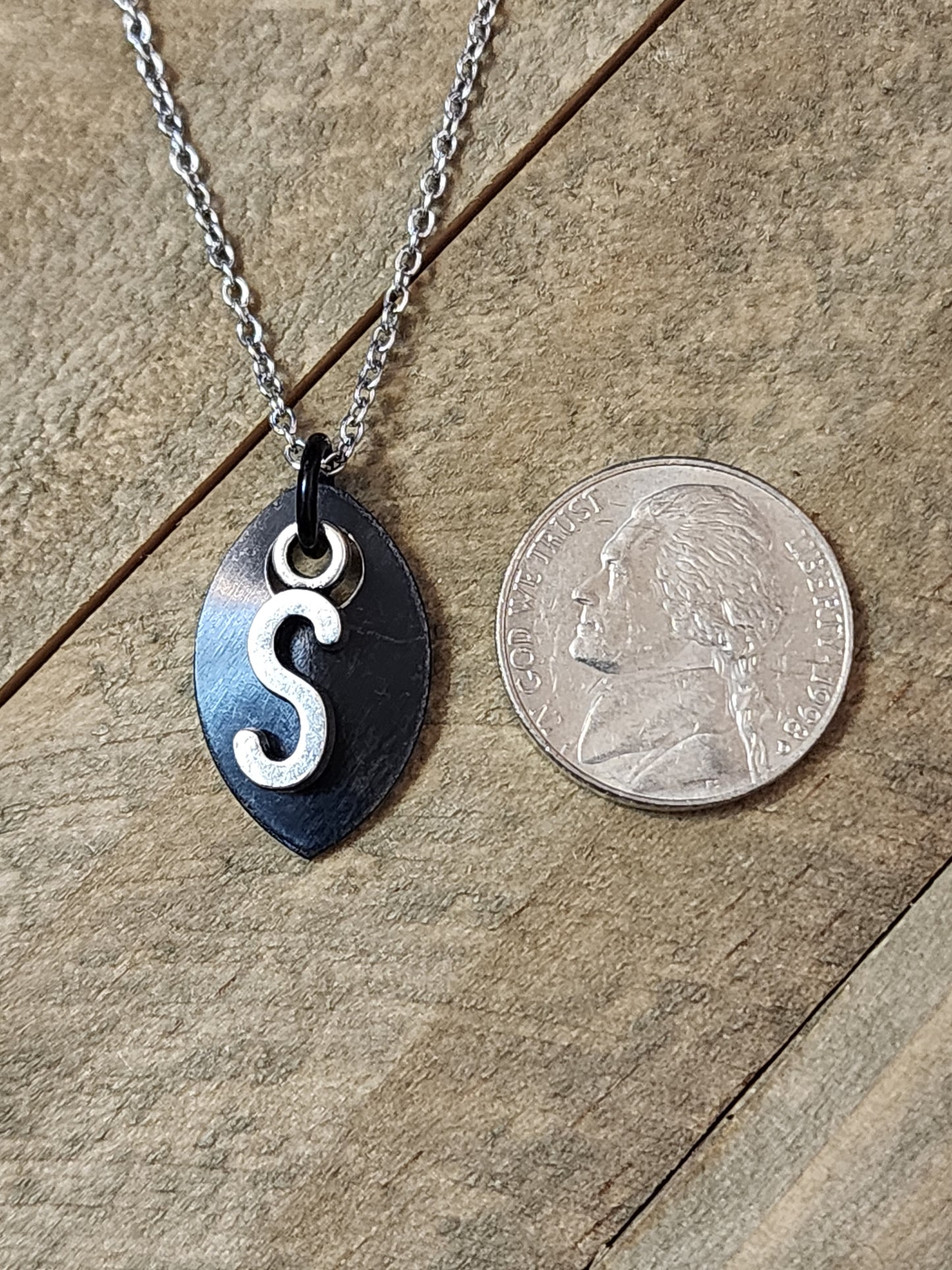 Scalemaille Letter S Initial Necklace