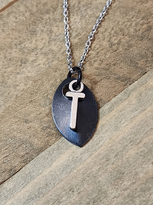 Scalemaille Letter T Initial Necklace