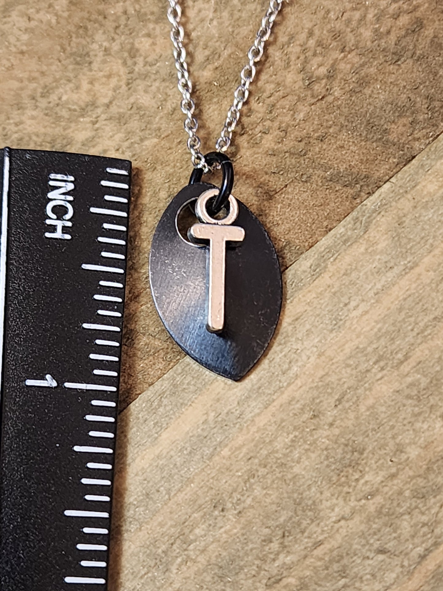 Scalemaille Letter T Initial Necklace