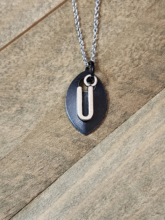 Scalemaille Letter U Initial Necklace