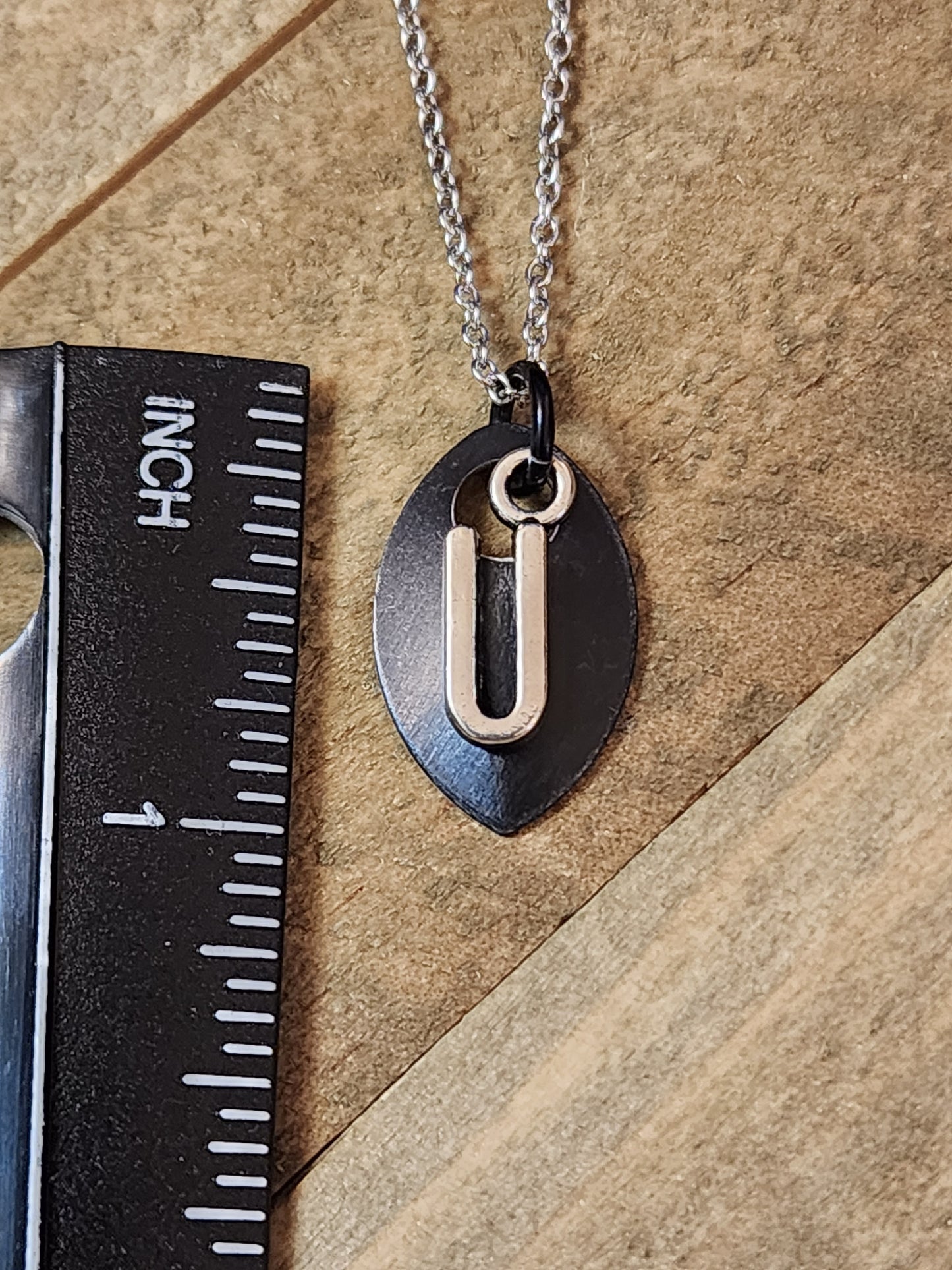 Scalemaille Letter U Initial Necklace