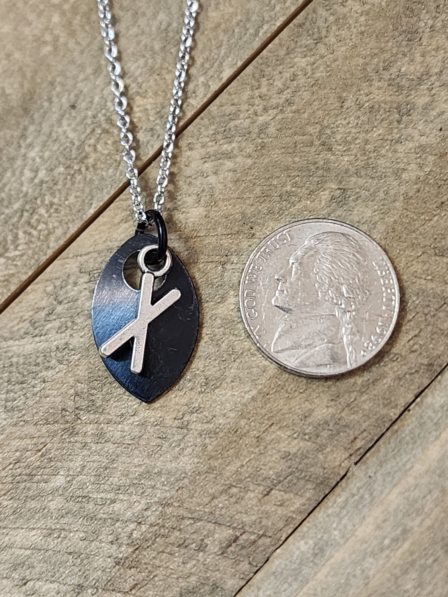 Scalemaille Letter X Initial Necklace