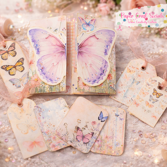 Butterfly Fantasies 3D Folio Card Kit — Ribbon + Velcro Bundle
