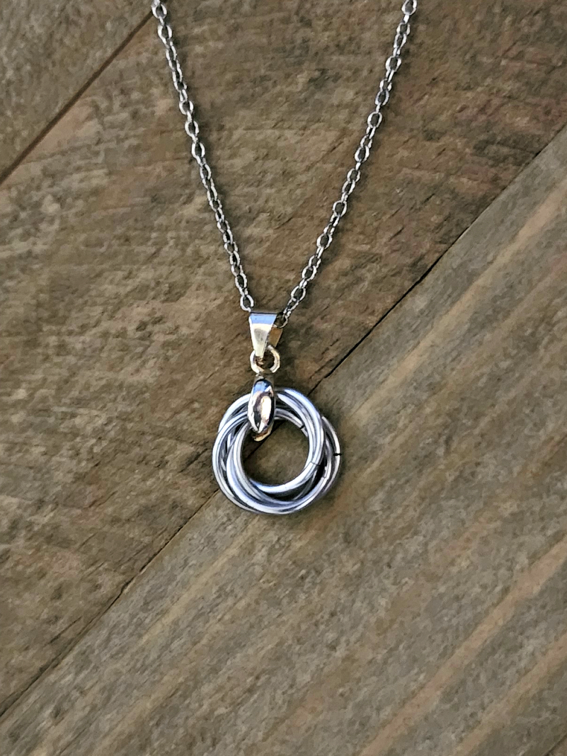 Platinum (Silver) Love Knot Pendant
