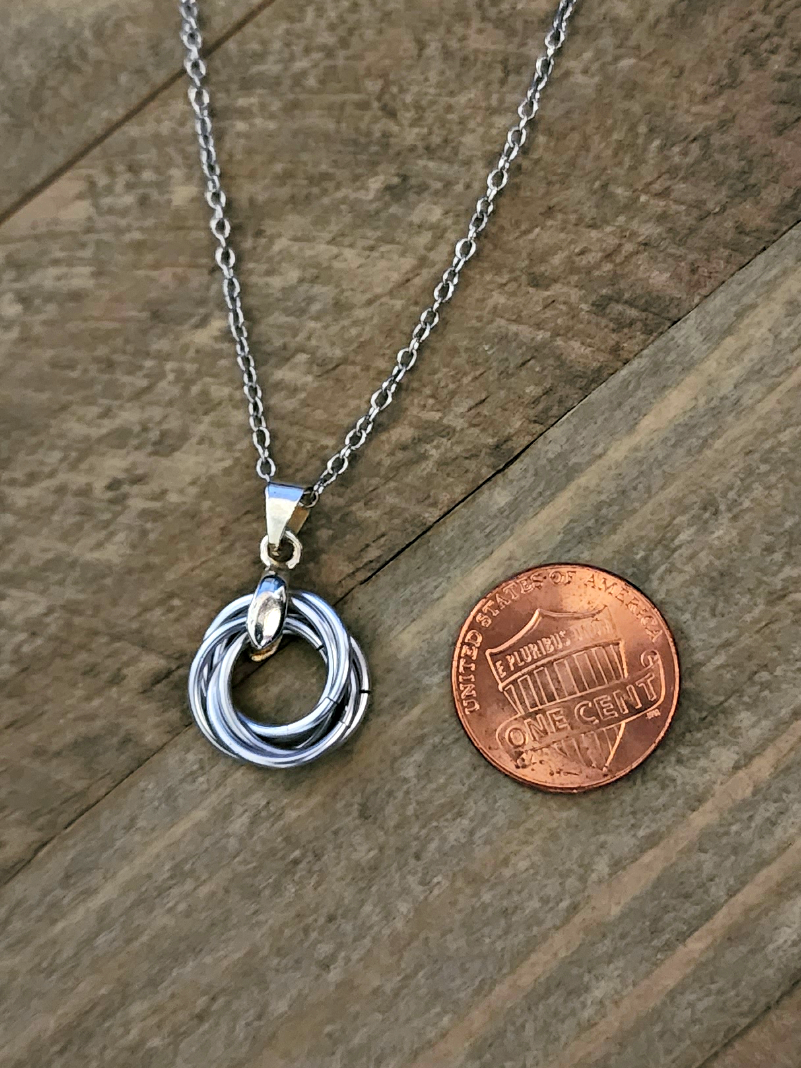 Platinum (Silver) Love Knot Pendant