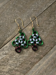Chainmaille Christmas Tree Earrings Kit