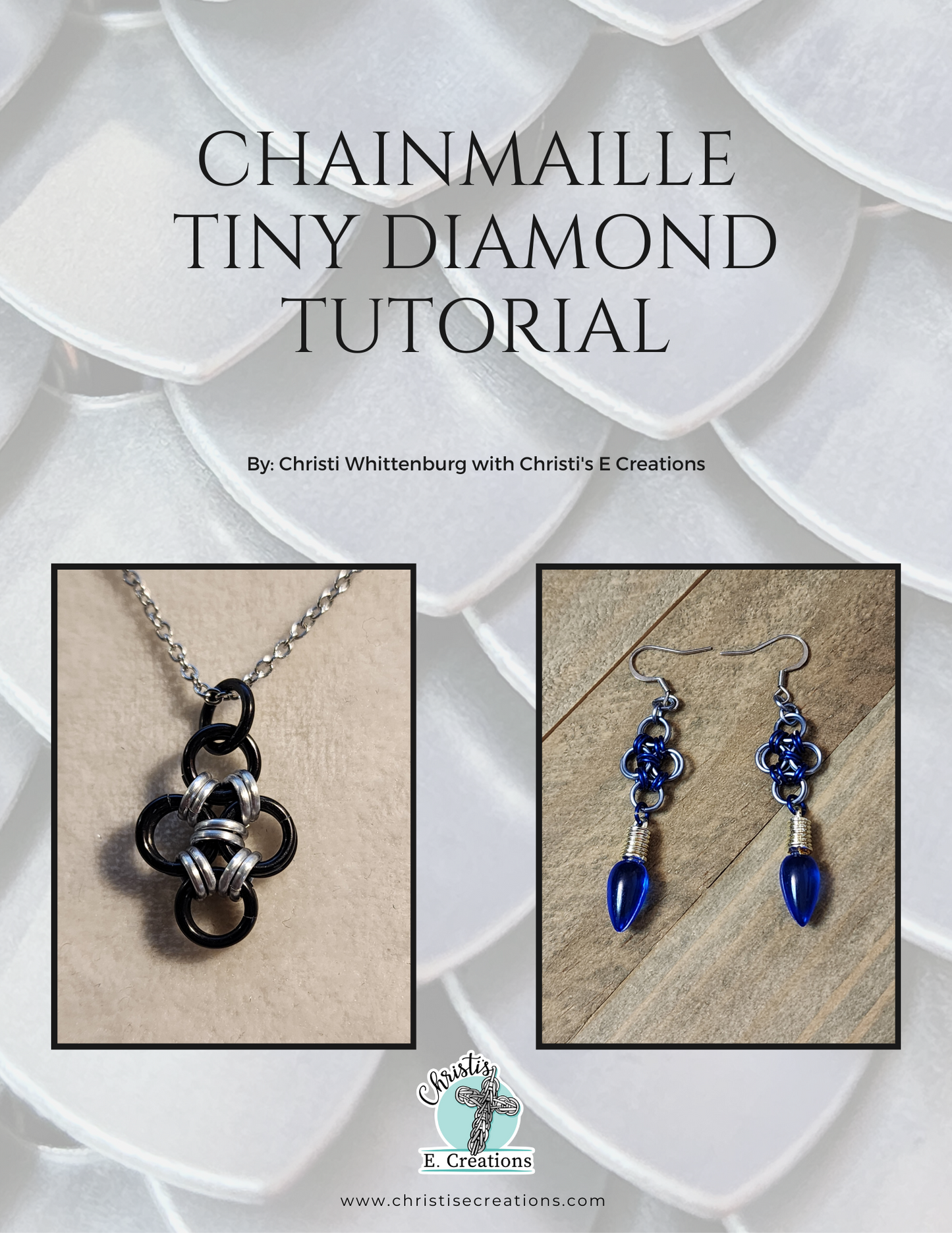 Tiny Chainmaille Diamond Pendant Digital Dowload PDF Tutorial