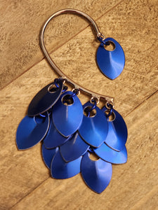 Right Multi-Scale Ear Cuff in Blue