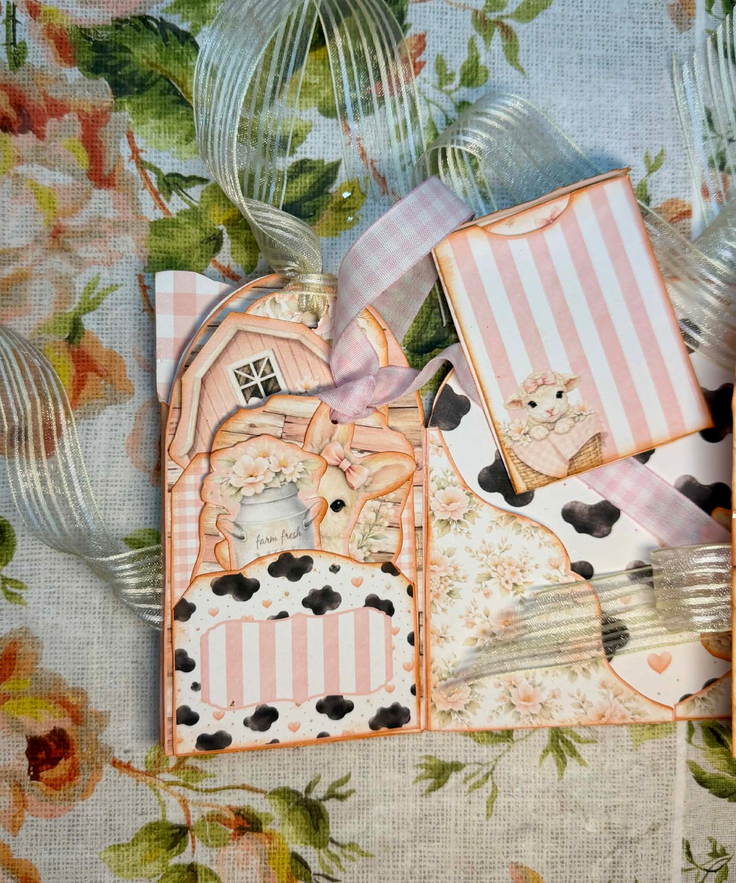 Lil’ Moo-La “Mona” Highland Cow 3D Card Kit – Paper Craft Socials  (paper only)